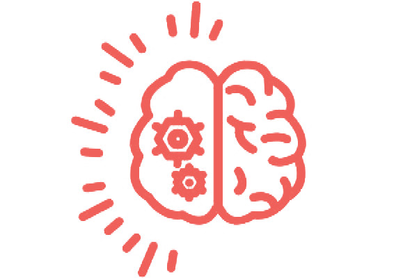 Logo brain and wheels.